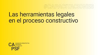 Dr Ricardo Terrile · Arquitectura Legal 58 • Las herramientas legales en el proceso constructivo • [upl. by Lymann]