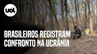 Guerra na Ucrânia Brasileiros fazem vídeos de confrontos em área de mata [upl. by Dinse]