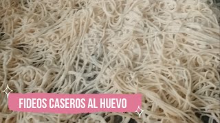 FIDEOS CASEROS AL HUEVO  RICOS ECONÓMICOS Y FÁCILES [upl. by Ahsrop]