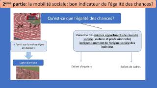 Mobilité sociale 34 La mobilité sociale un bon indicateur dégalité des chances [upl. by Hepsiba337]