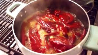 how to make red chili sauce out of dried peppers [upl. by Lissner]