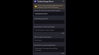 SETUP TICKET IN DISCORD SERVER  HOW TO SETUP TICKET IN DISCORD  BEST TICKET SETUP  EASY TICKET [upl. by Zetnahs]