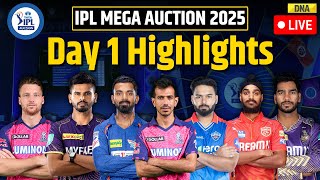 IPL Auction 2025 IPL 2025 Auction Day 1 Highlights I Full List Of Sold Players I KKR I RCB [upl. by Airliah]