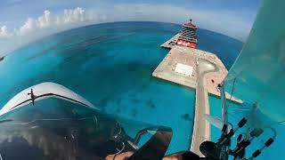 Fly by Bimini Cruise ship with my SeaRey seaplane [upl. by Llerrah126]