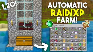 Easiest AFK Raid XP Farm Minecraft Bedrock 121 [upl. by Howey]