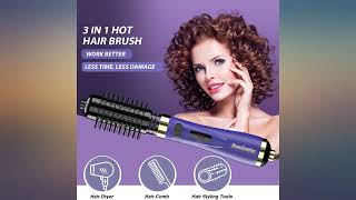 Beautimeter Hair Dryer Brush 3in1 Round Hot Air Spin Brush Kit for Styling and review [upl. by Leiuqeze]