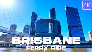 Brisbane CityCat Ferry Trip  Teneriffe to UQ St Lucia  4K Australia  June 2024  UHD 60fps [upl. by Neirbo314]