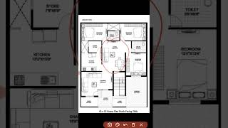 40 X 50 House Plan North Facing Ground Floor [upl. by Sucerdor11]