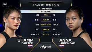 Stamp Fairtex vs Anna Jaroonsak  ONE Championship Full Fight [upl. by Faustus]