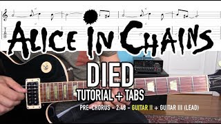 Died  Alice In Chains Guitar Lesson  Tab w Guitar Solo [upl. by Anilasor116]