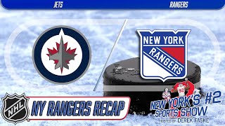 Mika Zibanejad’s bad play continues to hurt Rangers in loss to NHLbest Jets [upl. by Rennob]