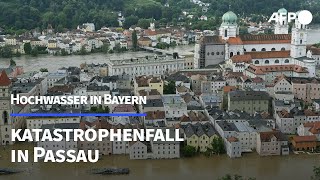 Hochwasser in Bayern Passau ruft Katastrophenfall aus  AFP [upl. by Ahsilet61]