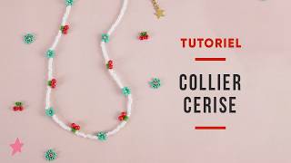 TUTORIEL  Collier Cerise en perle et fleurs en rocailles Miyuki [upl. by Leslie]