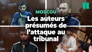 Les suspects de lattentat de Moscou au tribunal pour la première fois [upl. by Refinnej463]