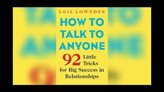 How to Talk to Anyone 92 Little Tricks for Big Success in Relationships Audiobook [upl. by Schuler]