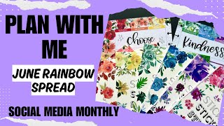 A Rainbow Monthly Spread for June [upl. by Ambrosane]