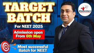 Target batch for NEET 2025 I Admission open from 6th May I Commando training for Medical entrance [upl. by Kcirdahc207]