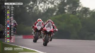 2023 Bennetts British Superbikes  RD5  Snetterton  Race 3 last lap [upl. by Sebbie]