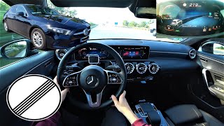 2019 MercedesBenz A180 4K POV DRIVE  Top Speed German Autobahn [upl. by Aleinad]