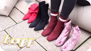 SOCKEN SCHUHE und PERLENKLEID Styling MustHaves im Herbst  taff  ProSieben [upl. by Ecerehs]