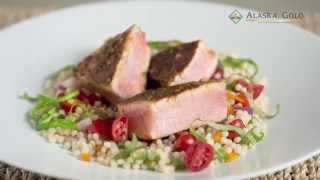 Seared Moroccan Spiced Albacore Tuna Recipe [upl. by Ahsinrac252]