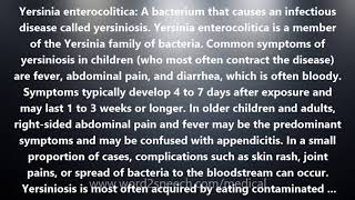 Yersinia enterocolitica  Medical Definition and Pronunciation [upl. by Cahan]