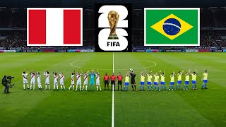 Peru vs Brazil ● FIFA World Cup 2026 Qualification  13 September 2023 Gameplay [upl. by Intirb]