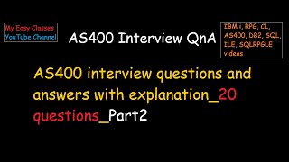 AS400 interview questions  Part 2 [upl. by Ahsahs]