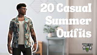 GTA Online 20 Summer Casual Outfits [upl. by Eillak255]