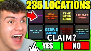 How To Find ALL 235 AURA LOCATIONS In Roblox FIND THE AURAS [upl. by Einnaf]