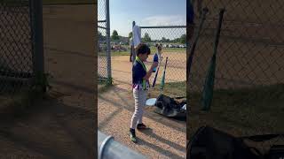 Finny B cools off playing baseball 100 degree weather youtubeshorts baseballlife travelbaseball [upl. by Jenna]