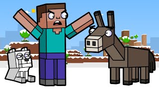 Quest For The Magic Donkey  Block Squad Minecraft Animation [upl. by Clifford]