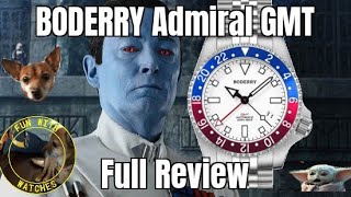 Boderry Admiral A12 Titanium GMT NH34 Automatic Watch Review [upl. by Mayrim921]