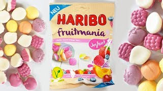 HARIBO Fruitmania NEW Gummy Candy Yoghurt Sweets Taste Test Fun [upl. by Akehsal]