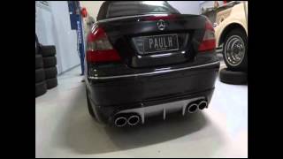 Mercedes W209 Convertible with Rieger Quad Sports Exhaust [upl. by Philippine]