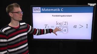 Fordoblingskonstant og halveringskonstant [upl. by Aedni]