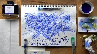 Pilot Iroshizuku Asagao amp 3 Platinum Preppy Markers Monday Matchup 142 Time Lapse [upl. by Bridge]