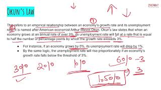 Okuns Law I Relation between Growth and Employment I Indian Economy [upl. by Concoff]