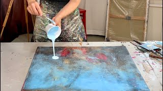 WOW Struktur  Abstrakte Acrylmatechniken  Schichtungen  DIY [upl. by Elazaro]