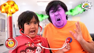 Ryan helps sick Daddy and more fun 1 hour kids video [upl. by Neeruan]