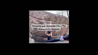 Rasante pal mutante 7a7b Albarracín España climbing bouldering [upl. by Davey]