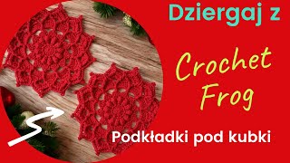 Serwetkipodkładki vel bombka Poinsecja szydełkowanie crochet tutorial [upl. by Fredrick]