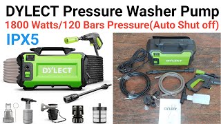 DYLECT High Pressure Washer Pump With DEMO  1800 Watts Motor  120 Bars Pressure unboxing [upl. by Giddings]