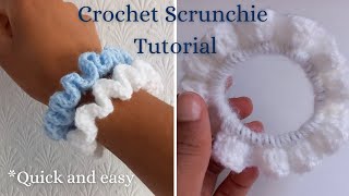 Crochet Scrunchie Tutorial [upl. by Akiemehs772]