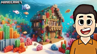 Tips for Building Underwater House  Gameplay Minecraft  Affect Gamerz [upl. by Reffinej]