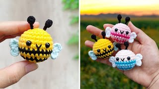 Never throw away leftover yarn Check out this crochet bee pattern idea 😍 [upl. by Ariel]