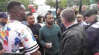 Steve Confronted About Tommy Robinson amp Tan Steve Responds  Speakers Corner [upl. by Garnette912]