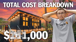 The REAL Cost to Build My 450SF Tiny Home in 2024 [upl. by Sido]