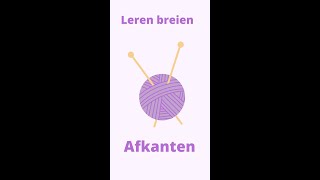 Leren breien afkanten SHORTS [upl. by Gomez]