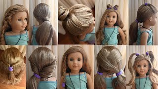 EASY 2 MIN HAIRSTYLES FOR YOUR AMERICAN GIRL DOLLS PERFECT FOR INSTAGRAM PHOTOS [upl. by Murphy]